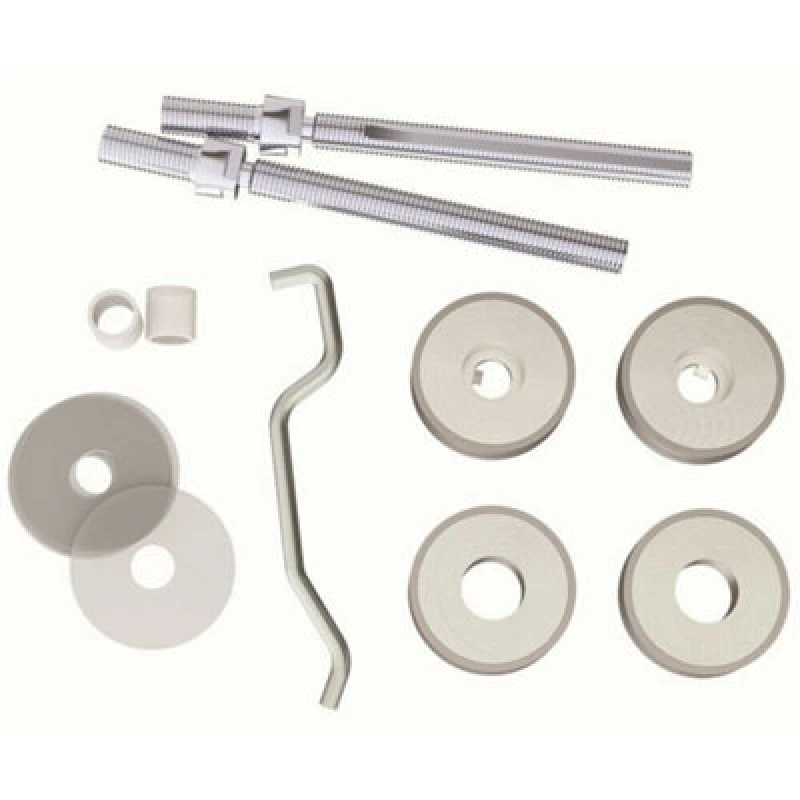 Image of Loops Back To Back Pull Handle Fixing Pack Set 19mm Diameter Satin Stainless Steel Metallics unisex