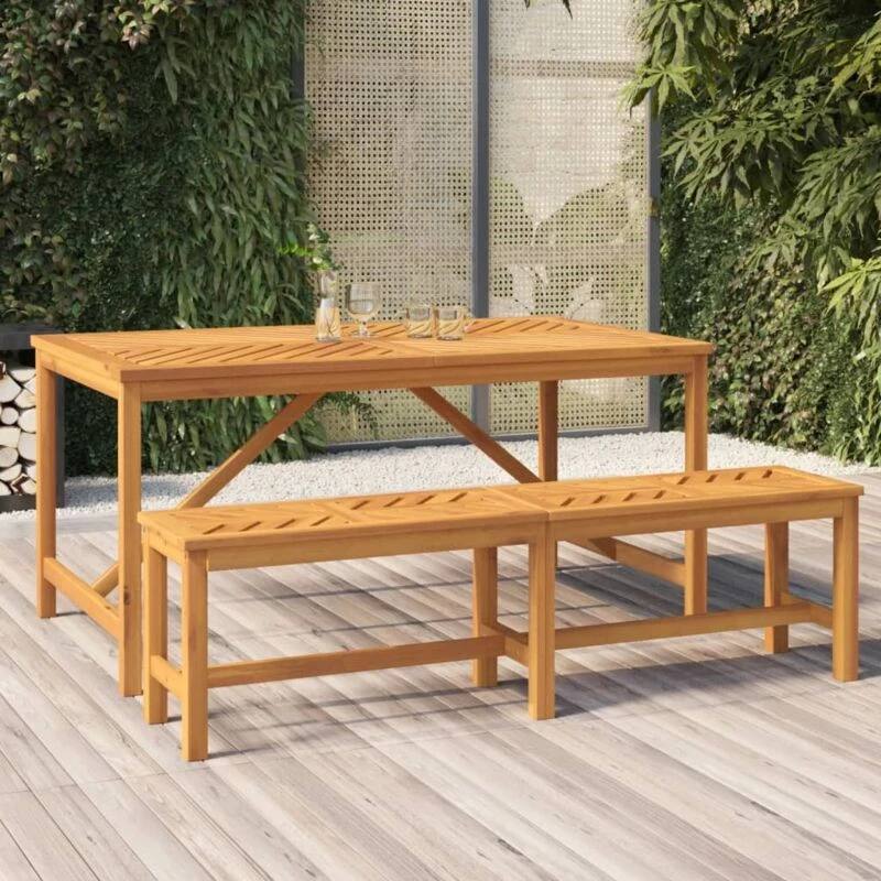 Image of VIDAXL Garden Dining Table 150x90x74cm Solid Wood Acacia Vidaxl 362241