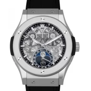 Image of Classic Fusion Aerofusion Moonphase Titanium Automatic Skeleton Dial Mens Watch