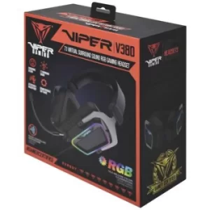 Image of Viper PV3807UMXEK Gaming headset USB Corded Over-the-ear Black, Silver 7.1 Surround