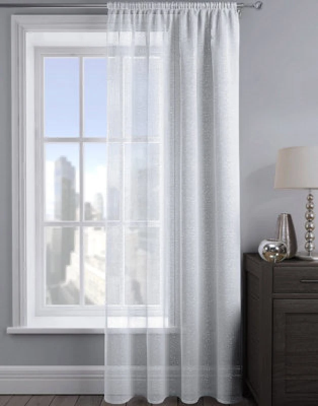 Image of Velosso Alessandria Sheer Voile Panel Slot Top - White