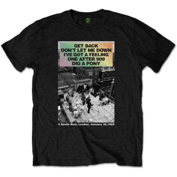 Image of The Beatles - Rooftop Songs Gradient Unisex Small T-Shirt - Black