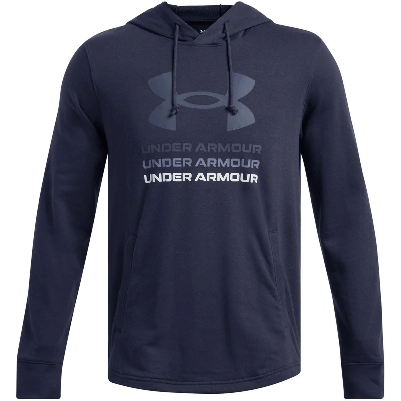 Image of Under Armour Rival Terry Graphic Hood Blue male XS