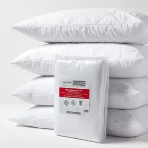 Image of Quilted Pillow Protector, Pack of 4 - Homescapes