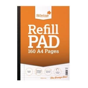 Image of Silvine Ruled Sidebound Refill Pad A4 160 Pages Pack of 6 A4SRPFM