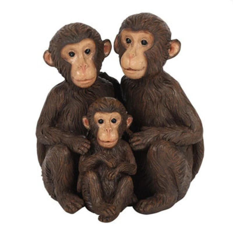 Image of Something Different Something Different Just The Tree Of Us Monkey Family Ornament in Brown Brown One Size Unisex 5059699853355