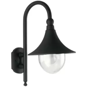 Image of Fan Europe PAVIA Outdoor Dome Wall Light Black, IP44 26x48x34cm