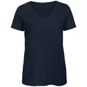 Image of B&C Womens/Ladies Favourite Organic Cotton V-Neck T-Shirt (M) (Navy Blue)