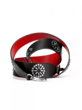 Image of Village England Porlock cross body strap Black Red