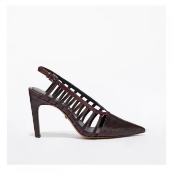 Image of Reiss Daphne Court Shoes - Pomegranate