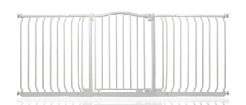 Image of Safetots Curved Top Safety Gate, 179Cm - 188Cm, Matt White, Pressure Fit Stair Gate