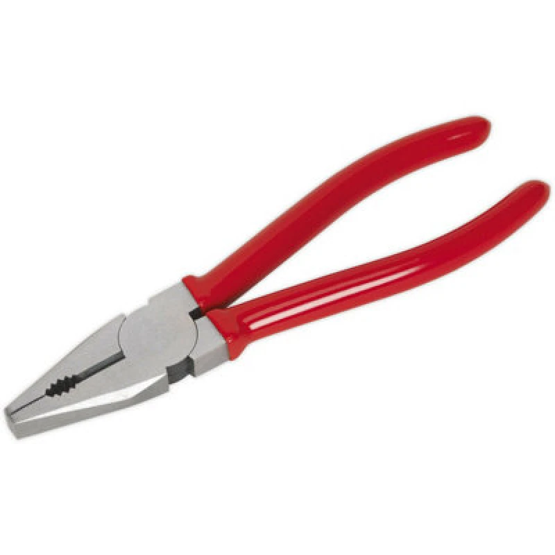 Image of Loops 200mm Combination Pliers - Drop Forged Steel - 30mm Jaw Capacity - Serrated Jaws Metallics
