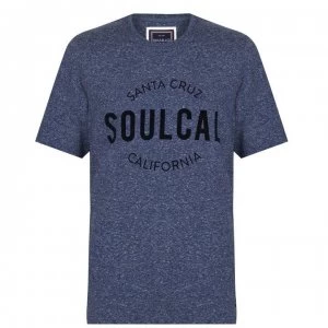 Image of SoulCal Textured Flecked T Shirt - Navy