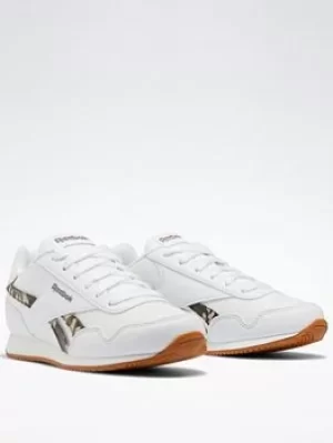 Image of Reebok Royal Classic Jogger 3 Shoes, White/Green, Size 11 Younger