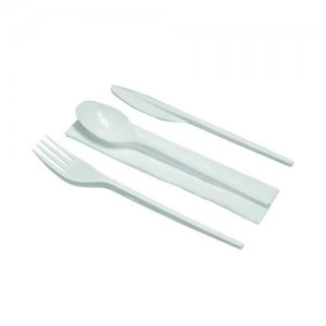 Image of Knife Fork Spoon and Napkin Meal Pack Pack of 250 MEALPACK4