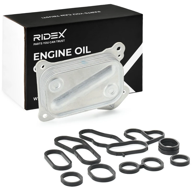 Image of NISSENS 90700 Oil Cooler ** FIRST FIT ** with gaskets/seals, without filter Aluminium Oil Cooler,engine oil (469)