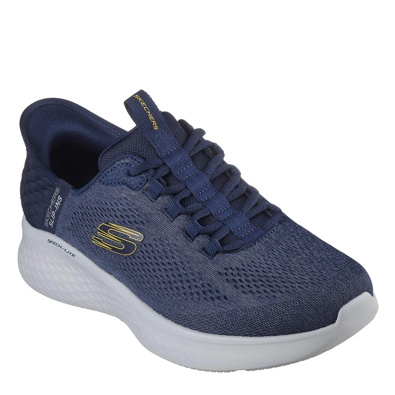 Image of Skechers Slip-ins Skech-Lite Pro Trainers Navy/Yellow 7 UK