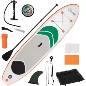 Image of Outsunny 10ft Inflatable Non-Slip Paddle Stand Up Board w/ Adjustable Paddle