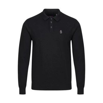 Image of Luke Sport Magestic Long Sleeve Polo Shirt - Black