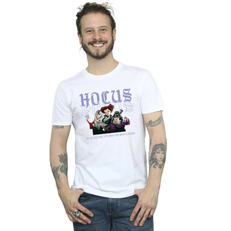 Image of Disney Men Hocus Pocus Hallows Eve T-Shirt in White Size: Small White S Male 5063283798670
