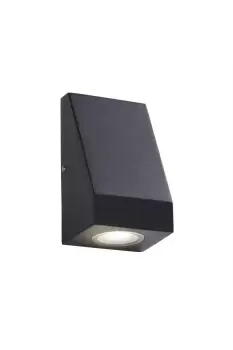 Image of Integrated LED 1 Light Outdoor Wall Light Sanded Black Frosted IP44