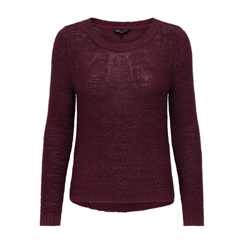 Image of Only Only Crew Neck Knitted Jumper burgundy Women S