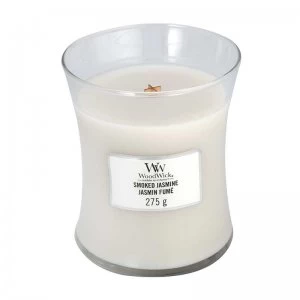 Image of WoodWick Smoked Jasmine Medium Jar Candle 275g