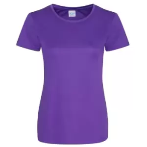 Image of AWDis Just Cool Womens/Ladies Girlie Smooth T-Shirt (M) (Purple)