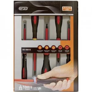 Image of Bahco Ergo Electrician Screwdriver set 5 Piece Slot, Phillips
