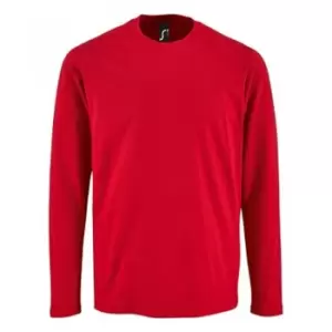 Image of SOLS Mens Imperial Long Sleeve T-Shirt (S) (Red)