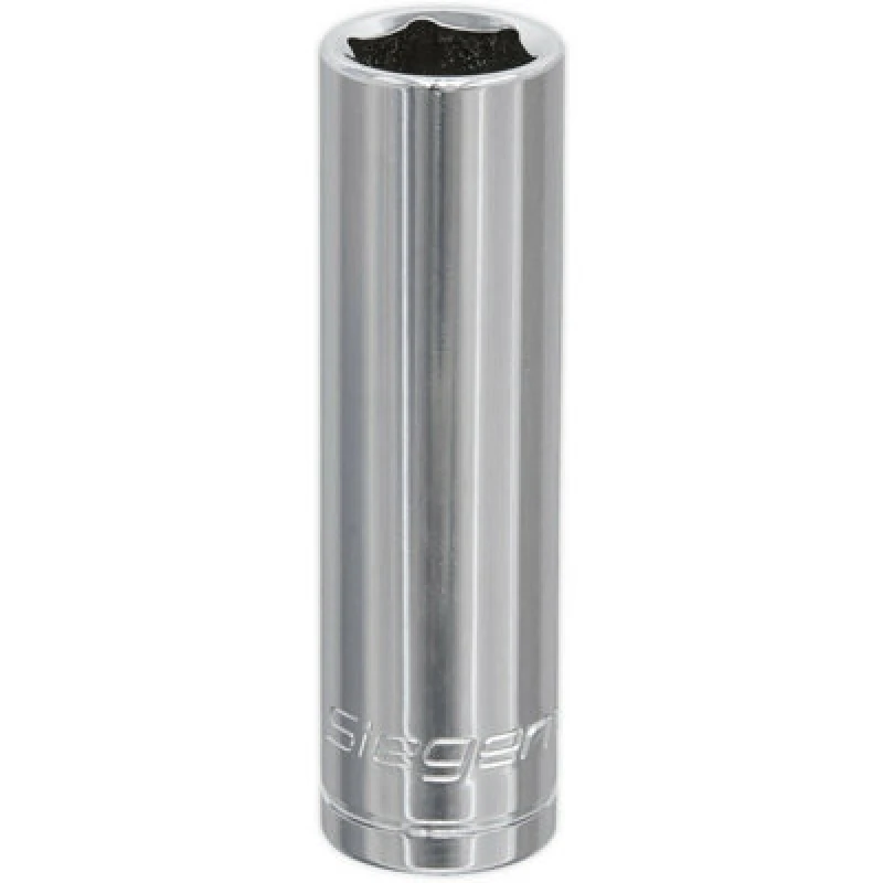 Image of Loops 15mm Chrome Plated Deep Drive Socket - 1/2" Square Drive High Grade Carbon Steel Metallics