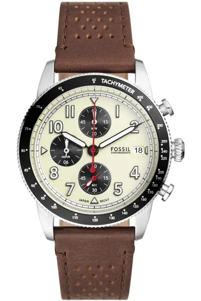 Image of Fossil Gents Sport Tourer Chronograph Brown LiteHide
