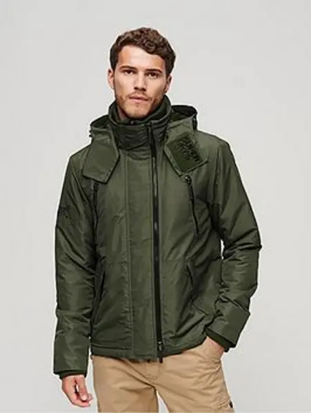 Image of Superdry Mountain Windcheater Jacket - Dark Green, Dark Green, Size S, Men Dark Green VNQGW Male S