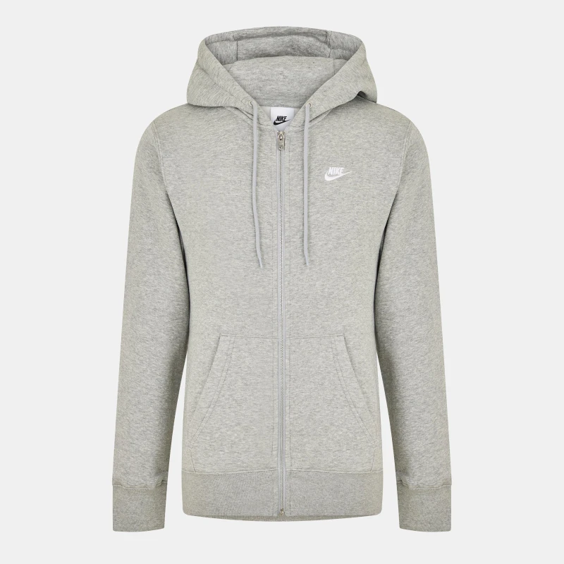 Image of Nike Sportswear Club Fleece Mens Full-Zip Hoodie Grey male S