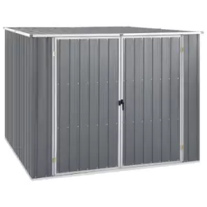 Image of Vidaxl Garden Shed Grey 195x198x159cm Galvanised Steel