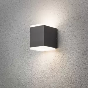 Image of Monza Outdoor Modern Up Down Wall Light LED Dark Grey, IP54