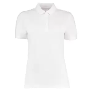 Image of Kustom Kit Womens/Ladies Slim Fit Short Sleeve Polo Shirt (12) (White)