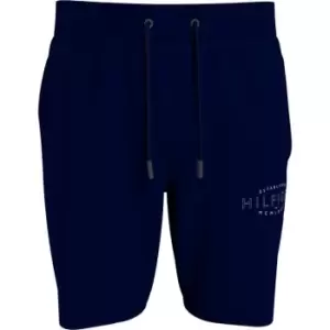 Image of Tommy Hilfiger Bt-Hilf Curve Logo Sweatshort-B - Blue
