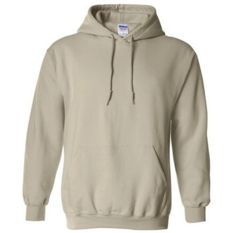 Image of Gildan Mens Heavy Blend Adult Hooded Sweatshirt Hoodie in Light Sand Size: Large Light Sand Male L