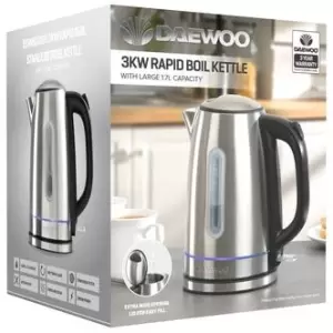 Image of Daewoo SDA2544GE Edinburg Corless Jug Kettle in Stainless Steel 1 7L 3kW