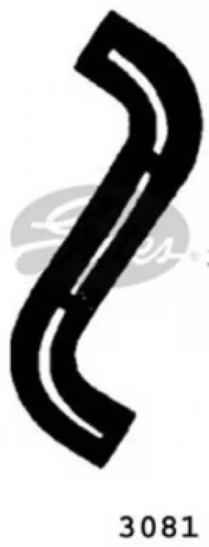 Image of Curved Radiator Hose 300mm X 35 Gates 3081