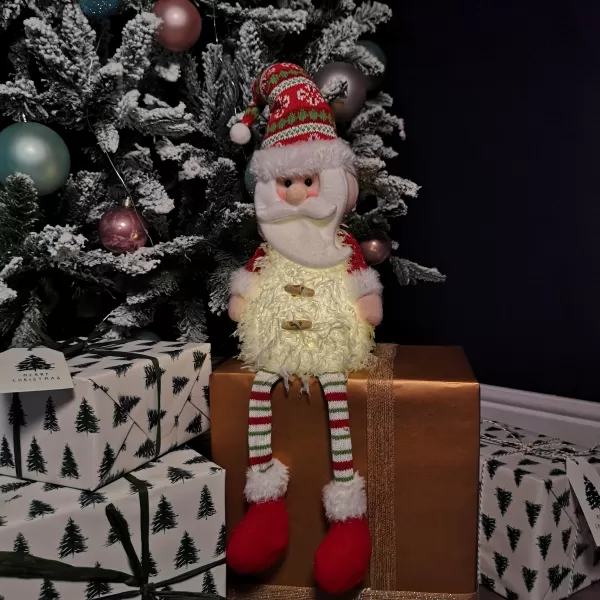 Image of 50cm Battery Operated Dangly Leg Santa Christmas Decoration