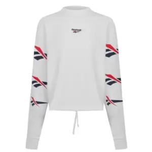 Image of Reebok Vector Repeat Sweatshirt Womens - White