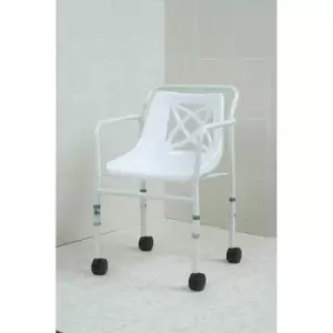 Image of Nrs Healthcare Height Adjustable Mobile Shower Chair