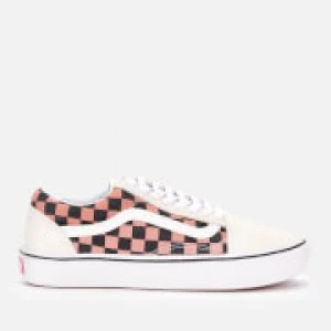 Image of Vans Womens Comfycush Mixed Media Old Skool Trainers - White/Multi - UK 5