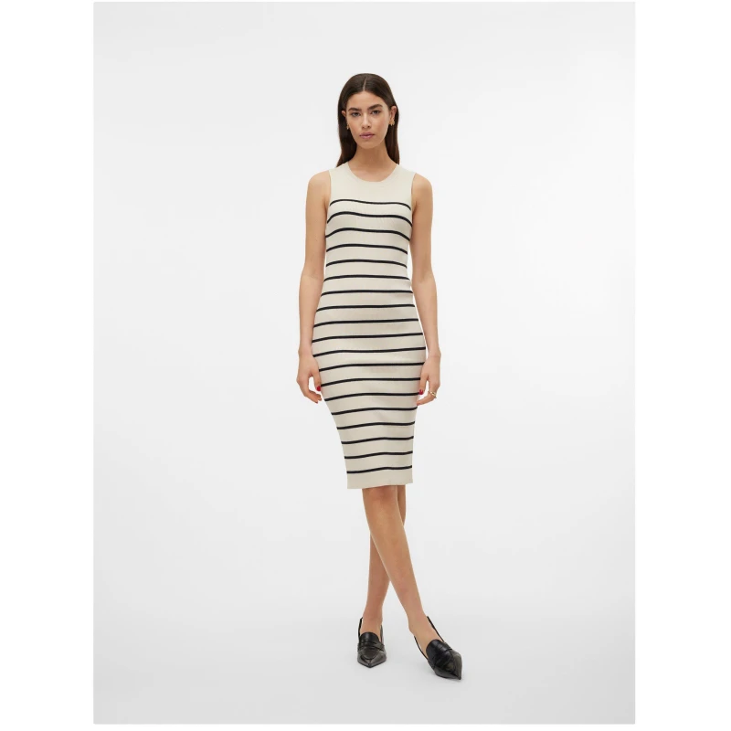 Image of Vero Moda Knitted Midi Dress - White White 14