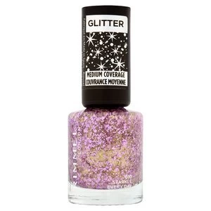 Image of Rimmel Glitter Nail Polish Sparkle Every Day Pink