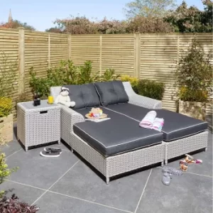 Image of Rowlinson Prestbury Twin Sun Bed Set, Grey