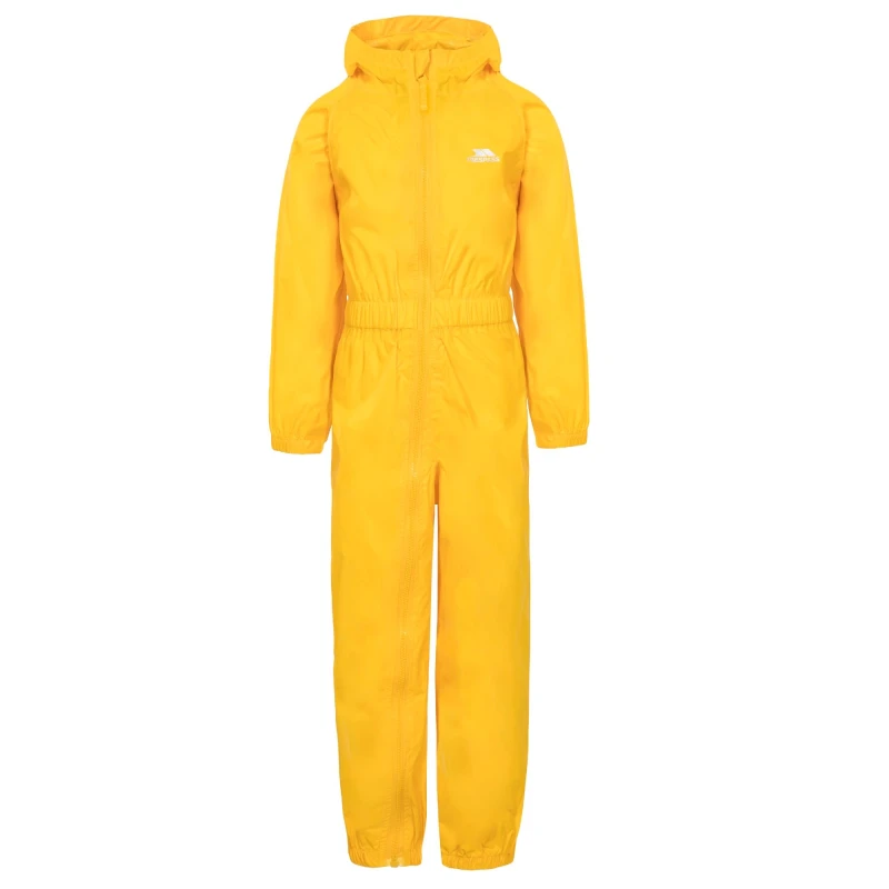 Image of Trespass Button Rain Suit in Pale Orange Size: 5-6 Years Pale Orange Unisex 5-6 Years