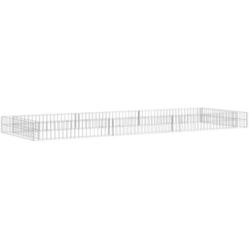 Image of VIDAXL Gabion Raised Bed Galvanised Steel 300x100x20cm Vidaxl 8720286764367